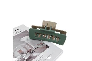 MsBlossom - Griffe de cheveux découpée mate - 1pièce - Green x Camel