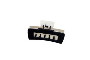 MsBlossom - Matte Cutout Hair Claw - 1pièce - Black x White