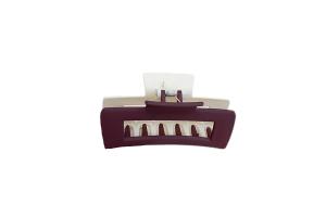 MsBlossom - Matte Cutout Hair Claw - 1pièce - Red x White