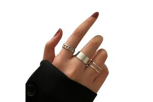 MsBlossom - Open Rings Set - 1set(3pièces) - Silver