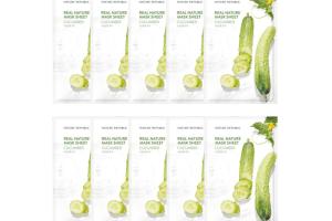 NATURE REPUBLIC - Real Nature Sheet Mask - Cucumber - 1pc (10ea) Set