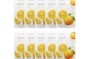 NATURE REPUBLIC - Real Nature Sheet Mask - Orange - 1pc (10ea) Set NATURE REPUBLIC - Real Nature Sheet Mask - Orange - 1pc (10ea) Set