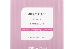 [Offres] THANK YOU FARMER - Miracle Age Repair Cotton Mask - 5pièce