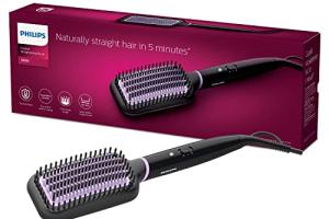 Philips BHH880/00 Brosse lissante chauffante StyleCare Essential, Zone de brossage ultra-large, Technologie ThermoProtect, Revêtement en céramique tourmaline