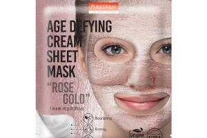 PUREDERM - Masque en feuille crème anti-âge - Or rose - 1pièce