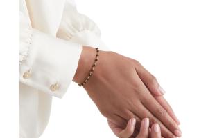 Rituals Black Onyx Bead Chain Bracelet Gold Plated