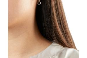Rituals Black Onyx Hoops Round Cut Gold Plated