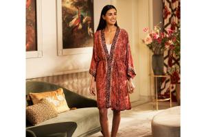 Rituals Jaypur Saree Kimono Burgundy Red