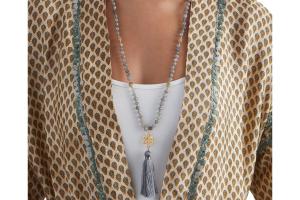 Rituals Labradorite Mala Necklace Gold Plated