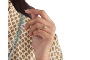 Rituals Labradorite Ring Vintage Cut Gold Plated