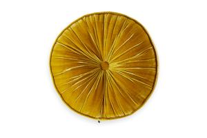 Rituals Saigon Silk Velvet Round Cushion Golden Ochre