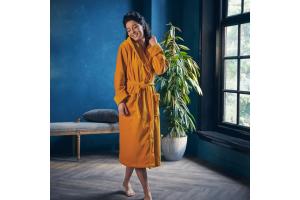 Rituals Super Smooth Cotton Bathrobe Women XL Ocre Yellow