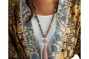 Rituals Tiger Eye Mala Necklace Gold Plated Rituals Tiger Eye Mala Necklace Gold Plated
