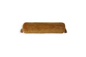 Rituals Vellore Cotton Velvet Bolster Cushion Golden Mocha