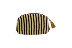 Rituals Vellore Small Cotton Velvet Pouch Jade Green Stripe Rituals Vellore Small Cotton Velvet Pouch Jade Green Stripe