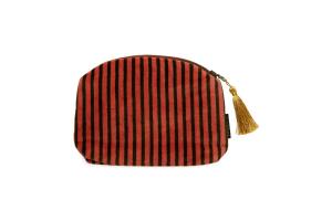 Rituals Vellore Small Cotton Velvet Pouch Vintage Pink Stripe