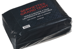 Serviettes Grand Teint Coiffure Noire X 12