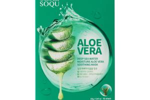 SOQU - Masque apaisant à l'aloe vera Deep Sea Water Moisture - 23g*10 sheets