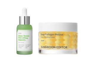 SUNGBOON EDITOR - Deep Collagen Retinol Power Boosting Capsule Cream - 50ml (1ea) + Green Tomato Pore Lifting Ampoule+ - 30ml...