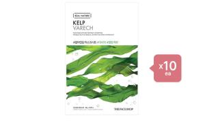 THE FACE SHOP - Real Nature Face Mask - Kelp - 1pc (10ea) Set