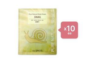 The Saem - Pure Natural Mask Sheet - Snail (10ea) Set