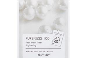 TONY MOLY - Pureness 100, Feuille de masque - Pearl - 1pièce