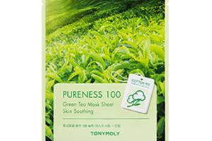 TONY MOLY - Pureness 100, Feuille de masque - Thé vert - 1pièce