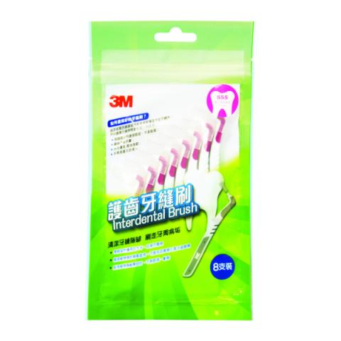 3M - Brosse interdentaire en forme de L SSS - 8pièces - Pink