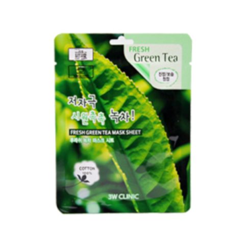 3W Clinic - Feuille de masque au thé vert frais - 1pièce