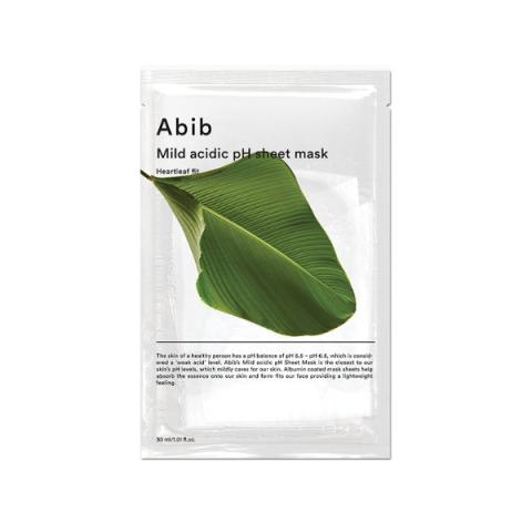 Abib - Masque en feuille de pH acide doux - Heartleaf Fit - 1pièce