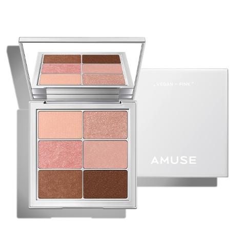 Amuse - Palette Sheer Eye Vegan - 1.6g*6 - 02 Sheer Pink