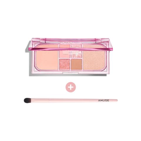 Amuse - Palette Vegan Face All - Eye shadow 0.7g*4, Blusher 5.8g,