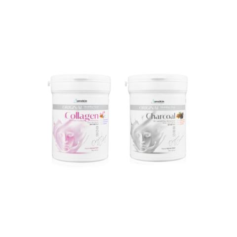 Anskin - Modeling Mask - (240g) - Collagen (1ea) + Charcoal (1ea) Set