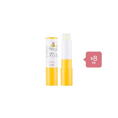 A'PIEU Honey & Milk Lip Balm - 3.3g (8ea) Set
