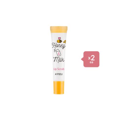 A'PIEU Honey & Milk Lip Scrub - 8ml (2ea) Set