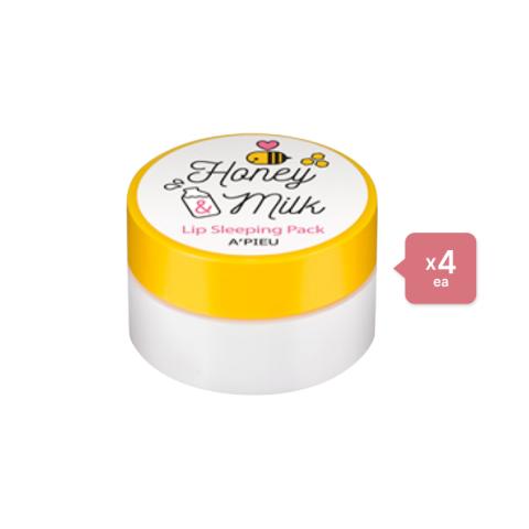 A'PIEU Honey & Milk Lip Sleeping Pack/6.7g (4ea) Set