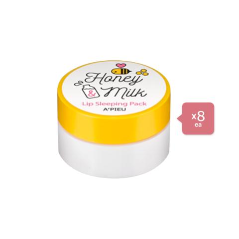 A'PIEU Honey & Milk Lip Sleeping Pack/6.7g (8ea) Set
