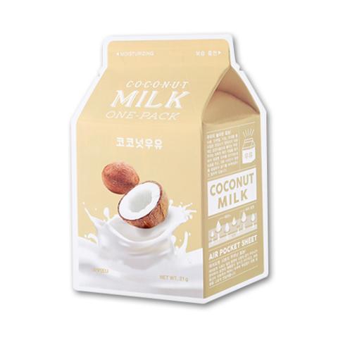 A'PIEU - Masque en feuille Milk One Pack - Coconut - 1pièce
