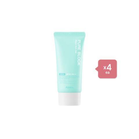 A'PIEU Pure Block Aqua Sun Gel SPF50+ PA+++ (4ea) Set A'PIEU Pure Block Aqua Sun Gel SPF50+ PA+++ (4ea) Set