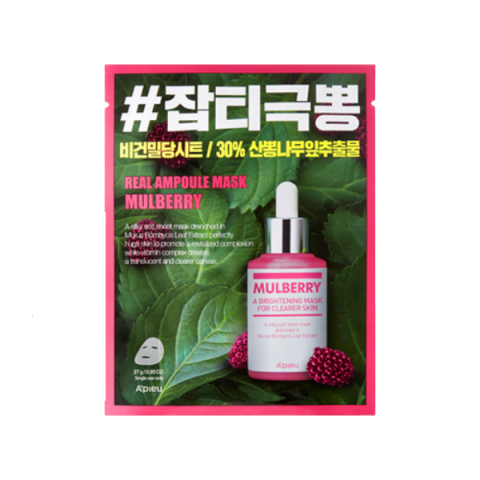 A'PIEU - Real Ampoule Mask Mulberry Special Set - 27g*6sheets