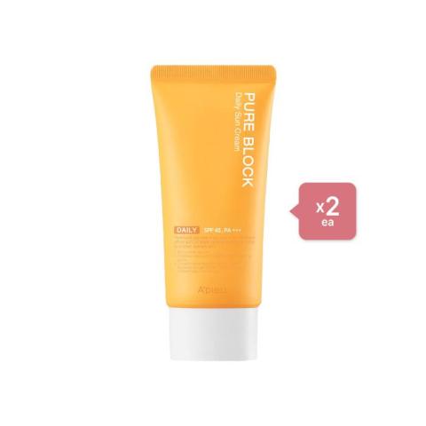 A'PIEU Set Pure Block Natural Crème Solaire Quotidienne (2ea)