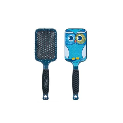 Brosse raquette hibou turquoise