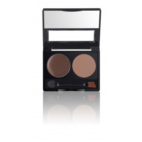 BrowFx - Boitier à poudre (Châtain Foncé) Brow Powder & Wax Duo
