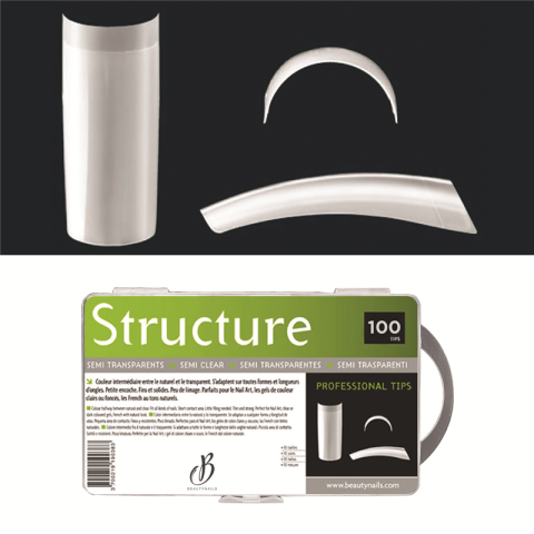 Capsule Structure semi-transparentes - 100 tips Beauty Nails