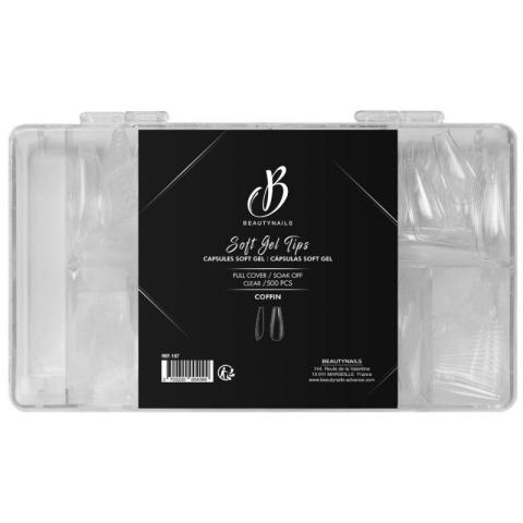Capsules Soft Gel Tips forme Coffin Beauty Nails 500 pièces