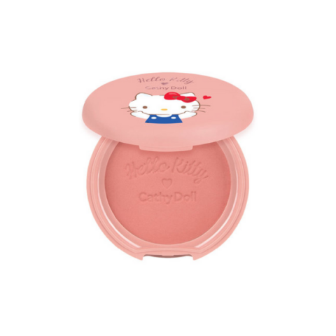 Cathy Doll - Hello Kitty Fard à joues en coton - 6.5g - #02 Frozen Peach