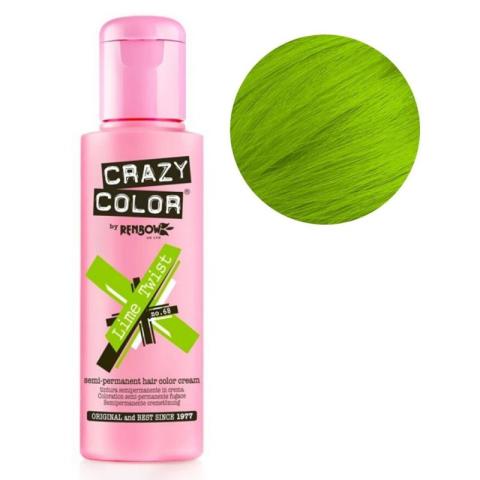 Coloration semi-permanente Lime twist CRAZY COLOR 100ML Coloration semi-permanente Lime twist CRAZY COLOR 100ML