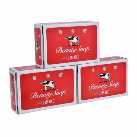 COW soap - Beauty Soap Bar - 85g x3 - Red Box - Rose COW soap - Beauty Soap Bar - 85g x3 - Red Box - Rose