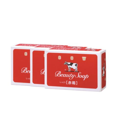 COW soap - Coffret Rouge de Savon de Beauté - 3 pièces - N