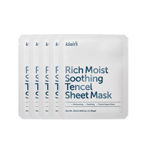 Dear, Klairs - Masque de feuille de Tencel apaisant riche et...